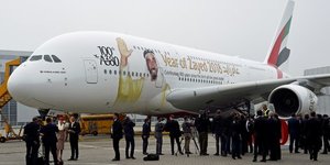 100e, centime A380, Emirates, Airbus,