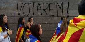 Appel a la resistance pacifique lors du referendum en catalogne