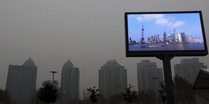 Chine, pollution, Shanghai, cran tlvision, air pollu, villes, smart city,