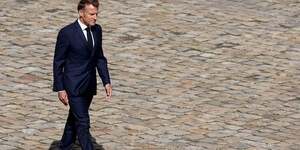 Emmanuel Macron,  l'htel des Invalides,  Paris, le 5 septembre.