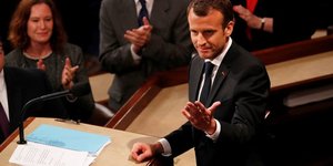 Emmanuel Macron devant le Congrès américain
