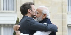 Emmanuel Macron Naendra Modi Inde France