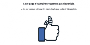 Facebook page inaccessible