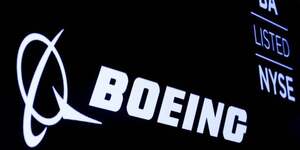 Le logo boeing a la bourse de new york