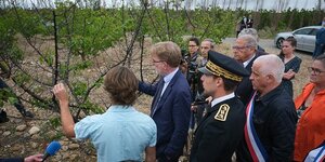 Le ministre de l'Agriculture Marc Fesneau tait en visite dans les Pyrnes-Orientales le 6 mai 2023, pour rencontrer le monde agricole.