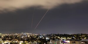 Le systeme anti-missile israelien operant apres l& 39 attaque iranienne