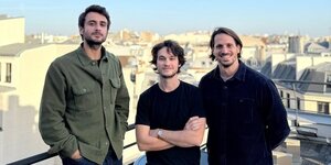 Les cofondateurs de Linkup : Philippe Mizrahi (CEO), Denis Charrier (CTO) et Boris Toledano (COO)