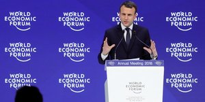 Macron, Davos,