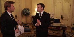 Macron et Delahousse le 17 décembre 2017