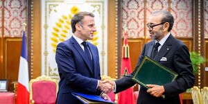 Mohammed VI et Emmanuel Macron