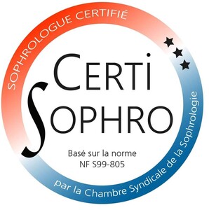 SOPHROLOGUE CERTIFIE PAR LA CHAMBRE SYNDICALE DE LA SOPHROLOGIE CERTI SOPHRO Basé sur la norme NF S99-805_logo