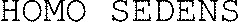 HOMO SEDENS_logo