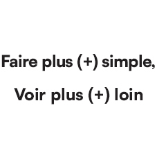 Faire plus ( + ) simple, Voir plus (+) loin_logo