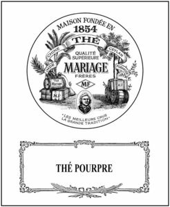 THE POURPRE Maison fondée en 1854 Thé qualité supérieure MARIAGE FRERES MF _logo