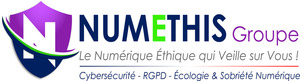 NUMETHIS Groupe Le Numérique Éthique qui Veille sur Vous !  Cybersécurité, RGPD, Écologie & Sobriété Numérique _logo